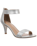 Style & Co Womens Phillys Two-Piece Evening Heeled Sandals Silver Gray 8M