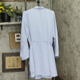 State Of Day Womens Silk Touch Self-Tie Robe 100180215MS Eventide Blue XL