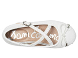 Sam Edelman Girls Felicia Cross Strap Ballet Flats SAM131-9 White 3