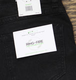 Ring Of Fire Boys Tumble Denim Skinny Jeans Carbon Black 18
