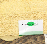 Home Weavers Ruffle Collection 100% Cotton Contour Rounded Bath Rug Yellow 20x20