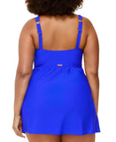 Raisins Curve Calabria Swim Dress One Piece P840087 Blue 20W