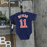 MLB Infant Baby Boston Red Sox #11 Rafael Devers Romper Creeper Navy Blue 12M