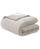 Arch Studio Modern Ribbed Plush Blanket 100211915TW Silver Gray Twin