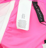 La Blanca Womens Island Goddess Ruffled Plunge One Piece Swimsuit Bright Pink 4