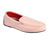 Isotoner Leather Faux Fur Moccasin Slippers Evening Sand Pink XL (9.5-10.5)