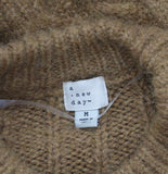 A New Day Womens Round Neck Cable Knit Pullover Sweater 94645899 Heather Brown M