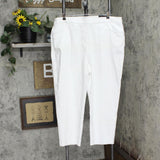 Alfred Dunner Womens Allure Slimming Plus Size Pants 01615 White 20W Short