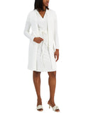 Alfani Chiffon Sleeve Open Front Cardigan 100142028MS Calla Lily Off White M