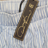 Dg2 by Diane Gilman SoftCell Denim Wide-Leg Pants 697542 Chambray Stripe Blue L
