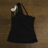 La Blanca Island Goddess One-Shoulder Keyhole Tankini Top LB1IG82 Black 4