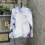 Ivory Ella Womens Tie Dye Graphic Hooded Hoodie Sweatshirt Purple Multicolor S
