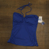 Michael Michael Kors Womens Halter Tankini Swim Top MM7M760 Bright Royal Blue XL