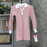 Rare Editions Girls Collared Fit & Flare Sweater Dress F439264 Blush Pink 10