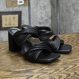 A New Day Womens Jessa Mule Heels 87931547 Black 7.5M