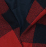 Woolrich X TGT Check Melton Full Zip Chest Flap Winter Jacket Black / Red L