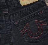True Religion Kids Geno Relaxed Slim Fit Snap Horseshoe Jeans Black Wash 6