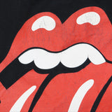 Womens Graphic Rolling Stones Tongue Graphic T-Shirt Tee Black See Measurements