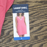 Lands' End Womens Sleeveless Embroidered Dress 1795589 Pink L