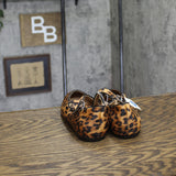 A New Day Tasmin Velvet Crisscross Strap Flats 94568227 Leopard Brown 7M