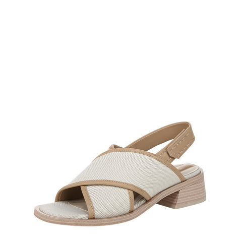 Franco Sarto Womens Silvie Heeled Sandals J4225M1 Natural White 7M