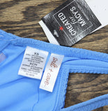 Salt + Cove Juniors Wavy-Scrunch Scoop-Neck Bikini Top SC25073TT Capri Blue XS