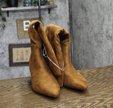 Universal Thread Tall Dress Boots with Memory Foam Insole Chestnut Brown 7.5M