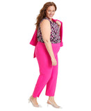 Kasper Womens Plus Size Straight-Leg Pants 10891915 Pink Perfection 20W