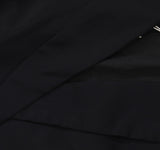 Petal And Pup Sienna Belted Buckle Pleated Collared V Neck Jumpsuit Black L