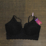 Maidenform Womens Pure Comfort Lace Bralette DM1188 Black 40D