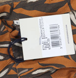 Officine Generale Button-Down Camp Shirt Rouille Iced Coffee Brown Multi S