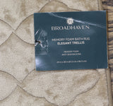 Broadhaven Elegant Scroll Memory Foam Bath Rug Beige Brown 24x38