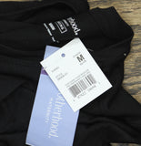 Motherhood Maternity Womens Short Sleeve Nursing Tee Shirt Solid Black M