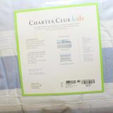 Charter Club Kids Boys Clip Jacquard 2 Piece Comforter Set Blue Twin / Twin XL