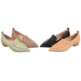 Journee Collection Womens Faux Wood Block Heel Maggs Loafers Taupe Brown 7.5M