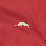 Tommy Bahama Mens Embroidered Pique Contrast Stitch Polo Shirt Red XL