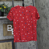 Karen Scott Womens Knit Star A-Line Shirt Top Red Multi LP