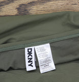 DKNY Halter V-Neck Shirred Tankini Swim Top DIMKS215 Moss Green M