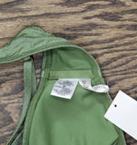 Salt + Cove Womens Solid Lurex Twist-Front Swim Top SC25081GT Olive Green M