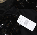 Blondie Nites Juniors Sequin Balloon-Sleeve Mini Dress 4974BN Black 17