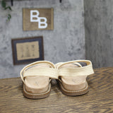 Universal Thread Straps Slip On Open Toe Sandals Cream Off White / Brown 9M