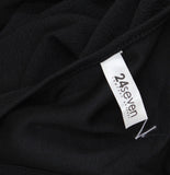 24Seven Comfort Apparel Hi-Lo Sleeveless Pleated Dress Black See Measurements