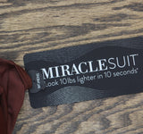 Miraclesuit Womens Plus Size Solids Escape One Piece Swimsuit Tamarind Brown 22W