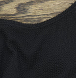 Salt + Cove Ribbed Scrunch One-Piece Swimsuit SC251007BO Black M