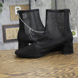 A New Day Womens Celaena Boots Block Heel Mesh 94568463 Black 11M