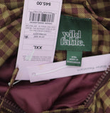 Wild Fable Bow Gingham Puffer Jacket 94658833 Brown Check 2XL