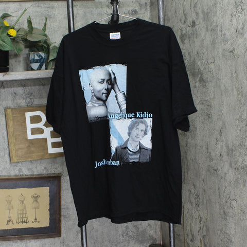 Gildan Mens Vintage Angelique Kidjo Josh Groban Concert Band Tee Black XL