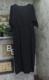 Motherhood Maternity Womens Kimono Sleeve Tie Waist Maternity Dress Jet Black XL