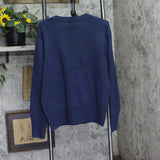 A New Day Cozy Knit Relaxed V-Neck Pullover Sweater 94331312 Navy Blue M