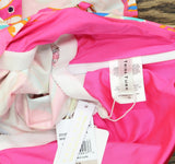 Trina Turk Womens Banded Tankini Venus Swim Top 3313555 Multi Pink 12